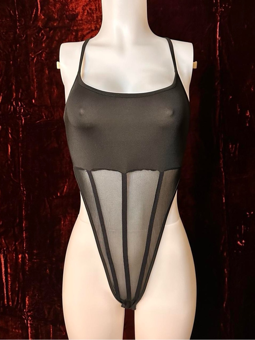 Black Mesh Bodysuit